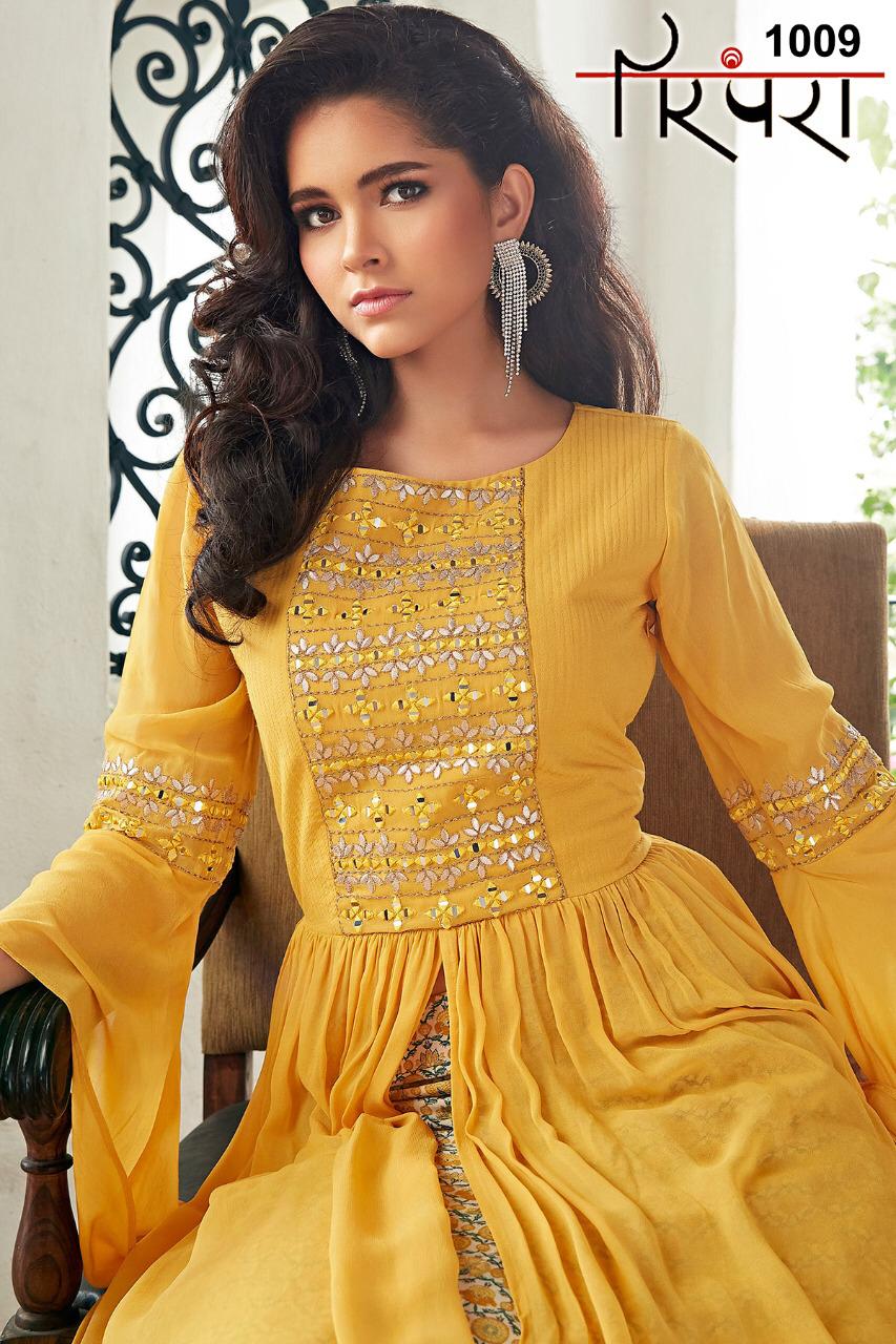 Parampra Vol 2 Series 1007 Designer Party Wear Gowns Set Nd Single Wholesale Supplier Gujarat