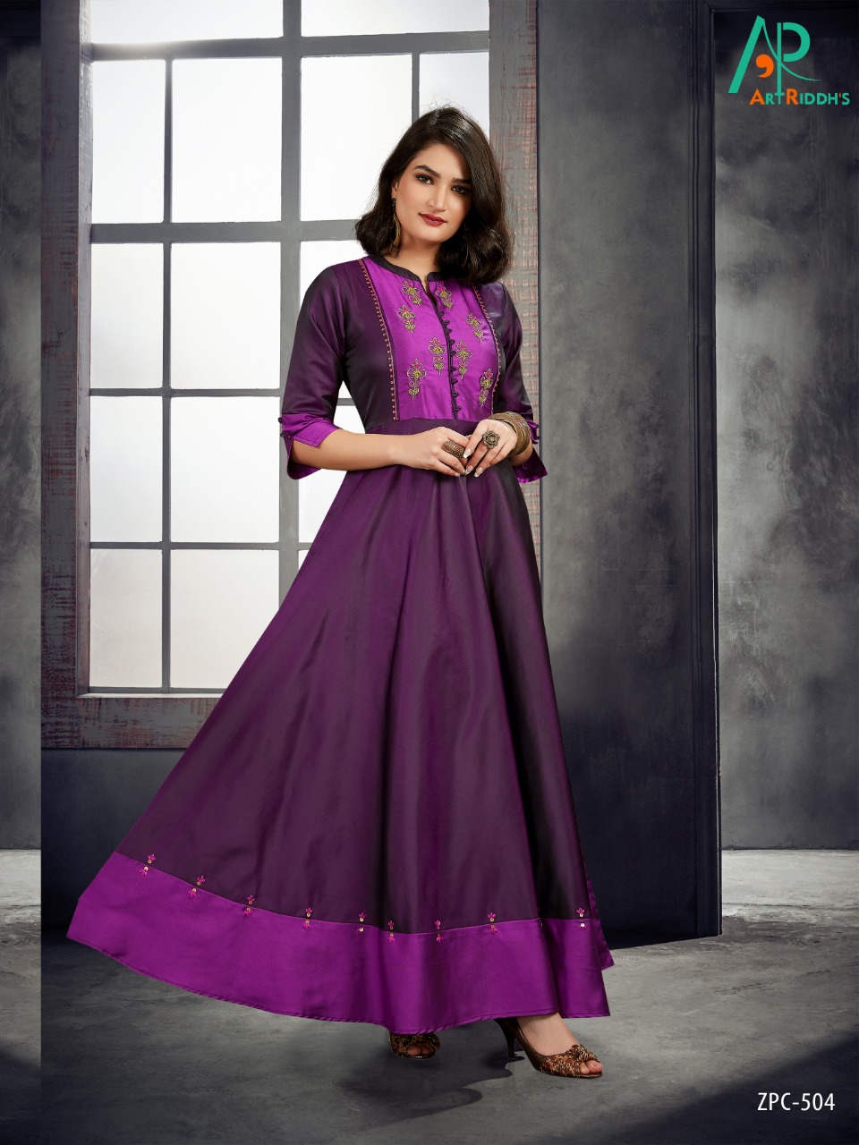 Mirror By Artriddhs Satin Silk Kurtis Wholesale Supplier And Dealer Surat