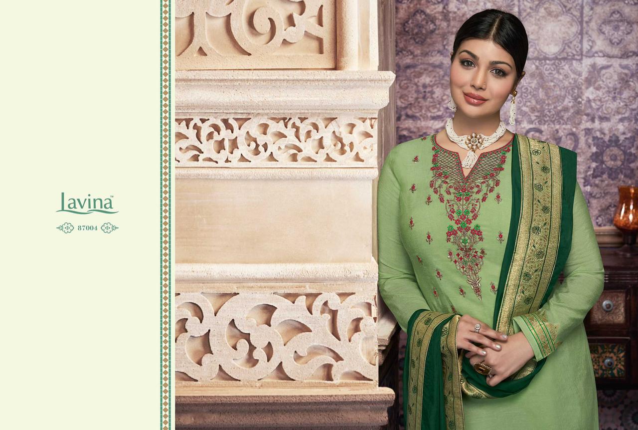 Lavina Vol 87 Series 8701 To 8706 Dola Silk Dress Materials Wholesale Supplier Surat
