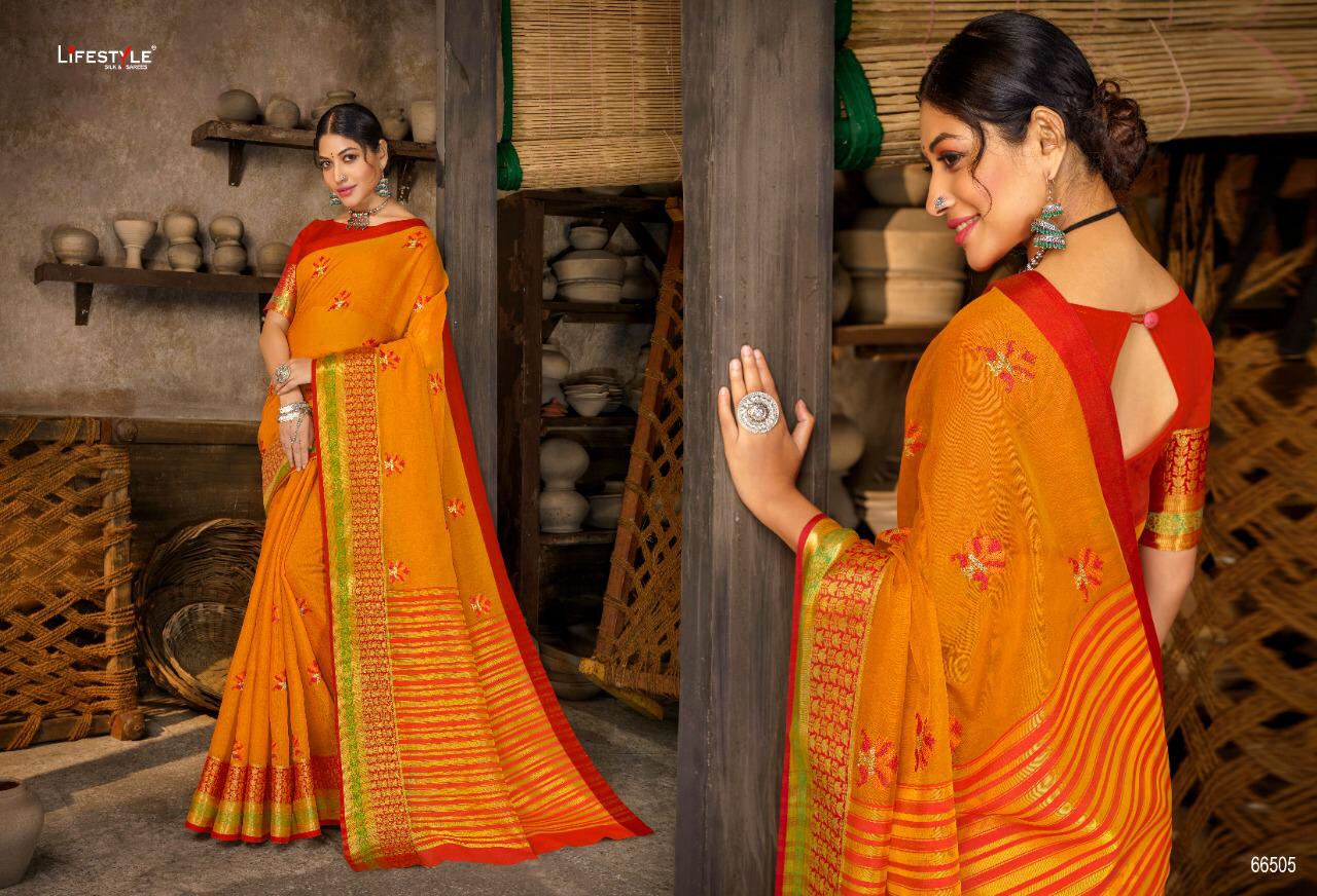 Sundaram 3 By Lifestyle Chanderi Weaving Sarees Wholesale Supplier And Dealer India