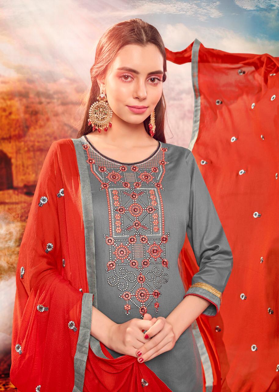 Orrly Vol 2 Series 4005 Jam Silk Dress Materials Wholesale Supplier Surat