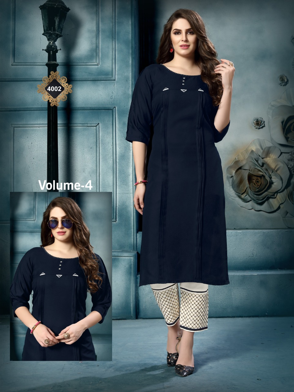 Saira Vol 4 Rubby Cotton Kurtis With Pant Wholesale Supplier Surat