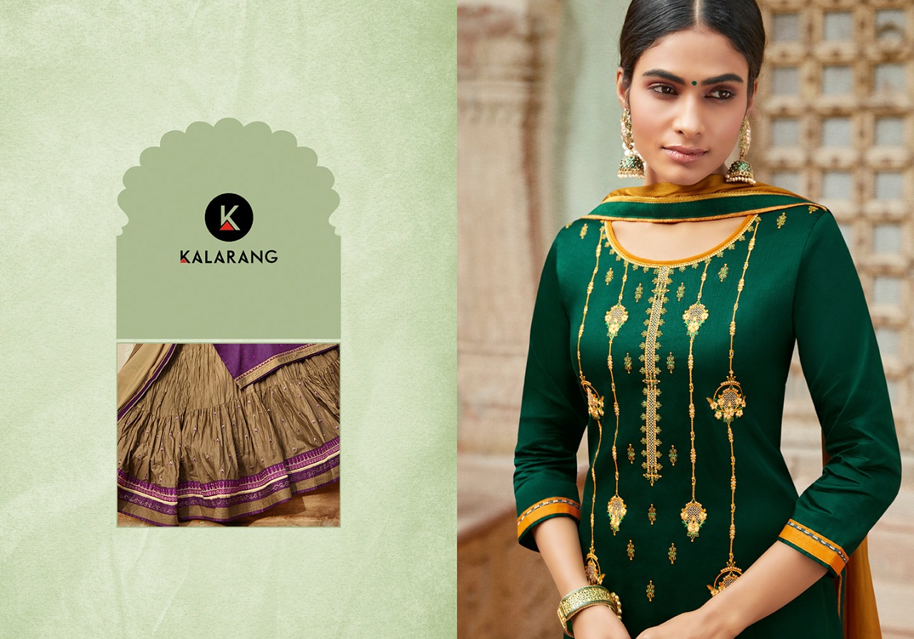 Blue Star By Kalarang Jam Silk Cotton Dress Materials Wholesale Supplier Surat