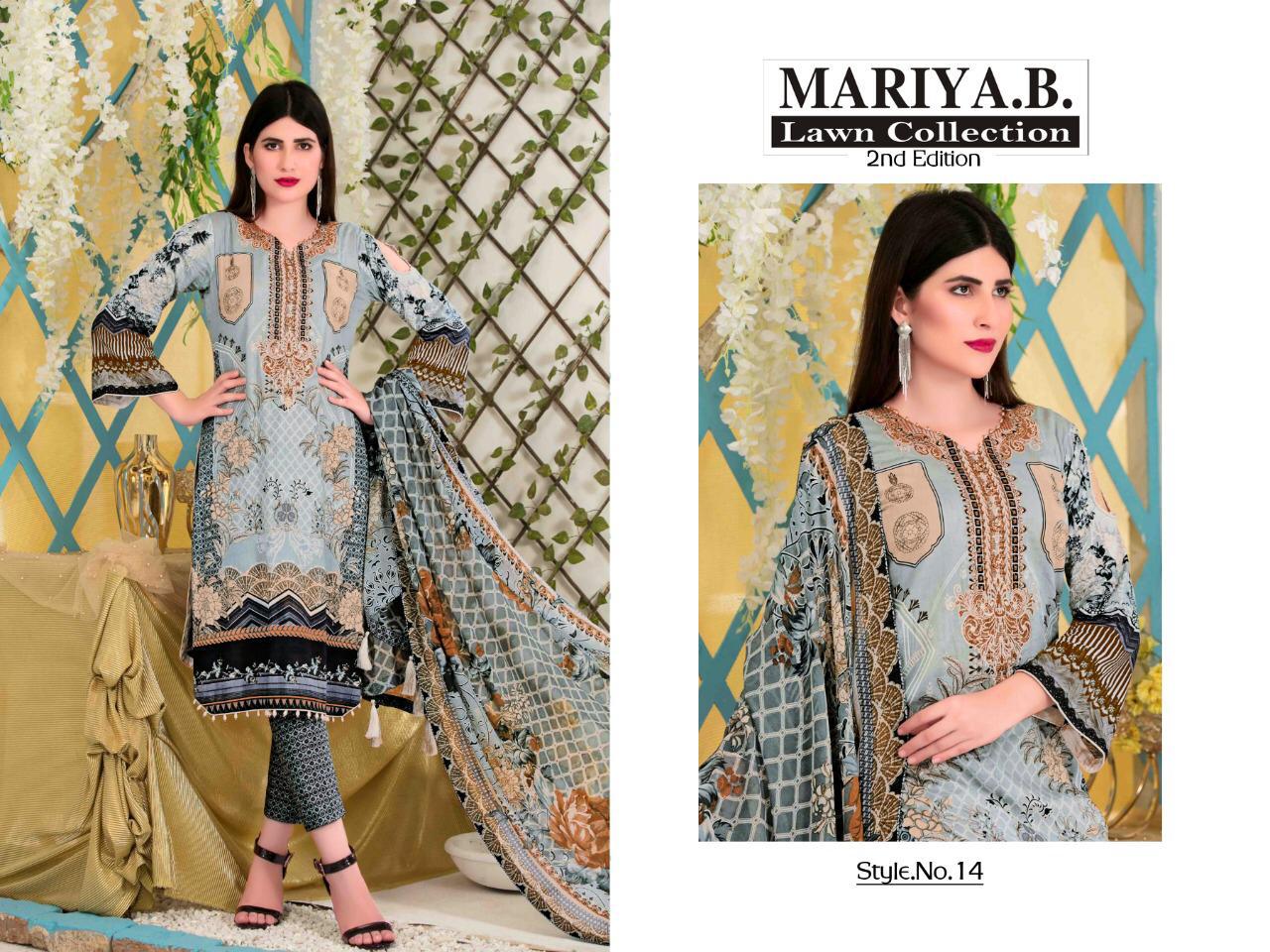 Maria B Lawn Collection 2nd Edition Lawn Dress Materials Wholesale Supplier Surat