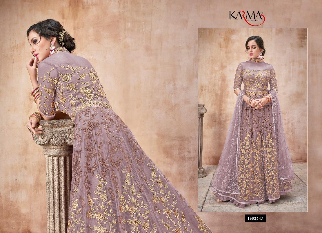 Karma 16025 Colours Designer Party Wear Suits Set And Single Wholesale Supplier Gujarat