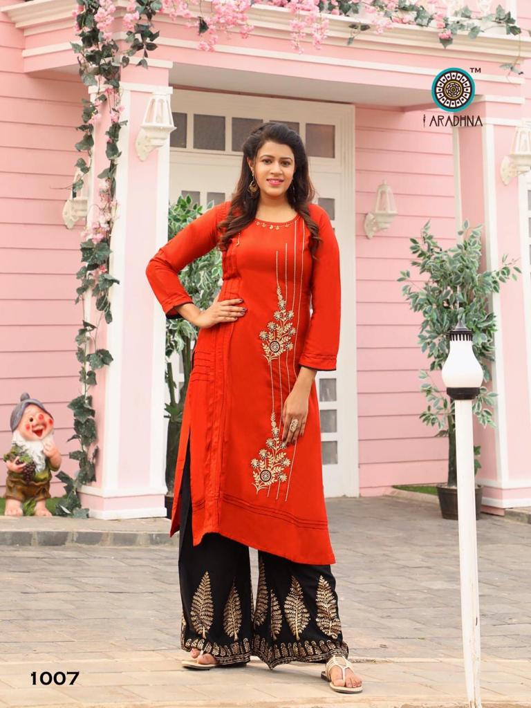 Fashion Girl Vol 1 By Aradhana Kurtis With Plazzo Wholesale Supplier Surat
