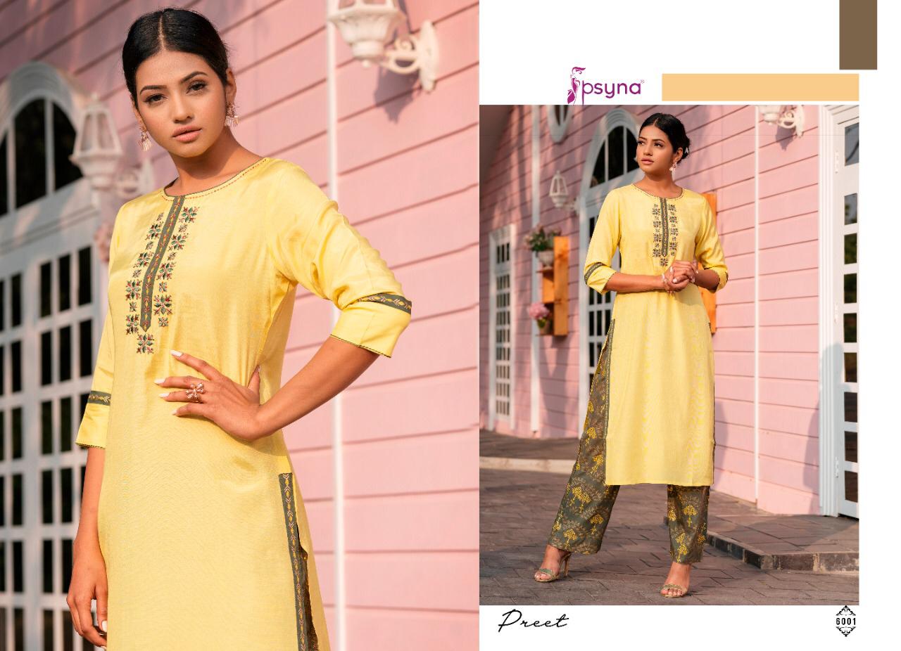 Preet Vol 6 By Psyna Silk Kurtis With Bottom Wholesale Supplier And Dealer India