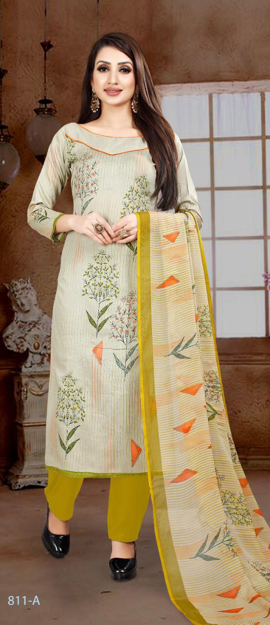 Bipson Piya Series Dno 811 Cotton Dress Materials Wholesale Supplier Surat