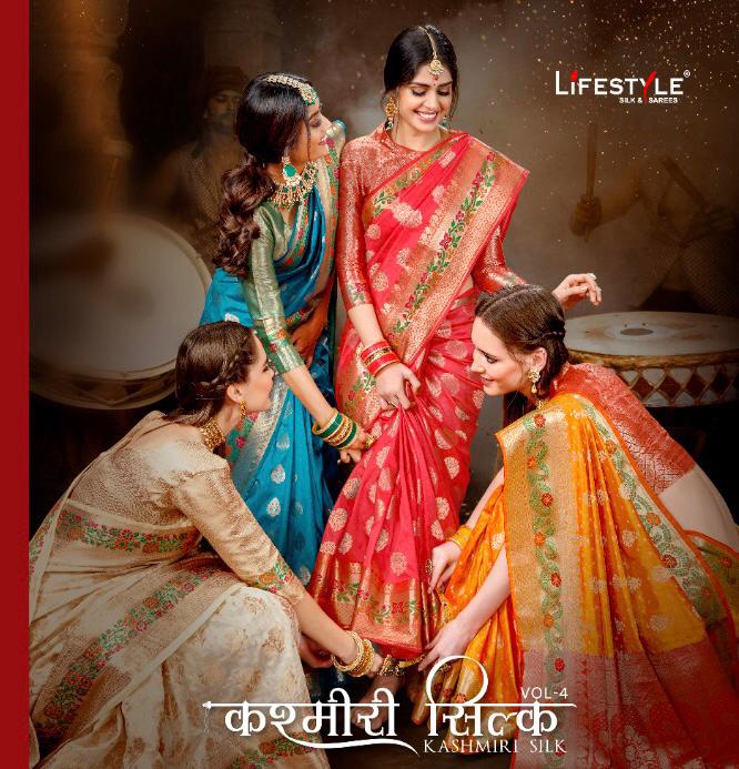 Kashmiri Silk Vol 4 By Lifestyle Silk Sarees Wholesale Supplier And Dealer Surat