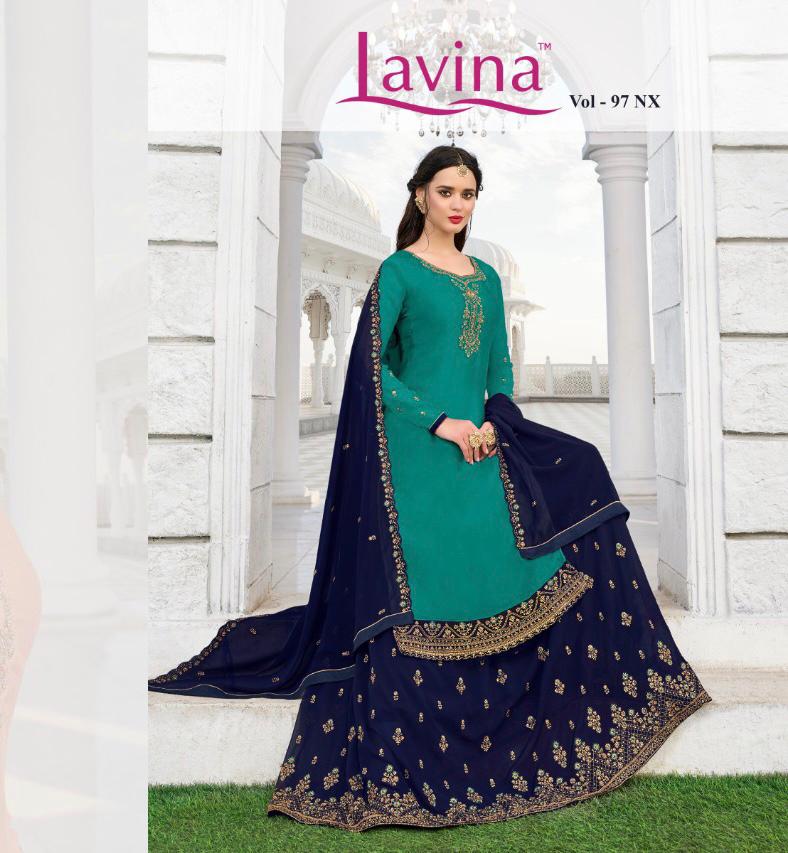 Lavina 97 Nx Series 97001 To 97005 Designer Party Wear Suits Wholesale Supplier Gujarat