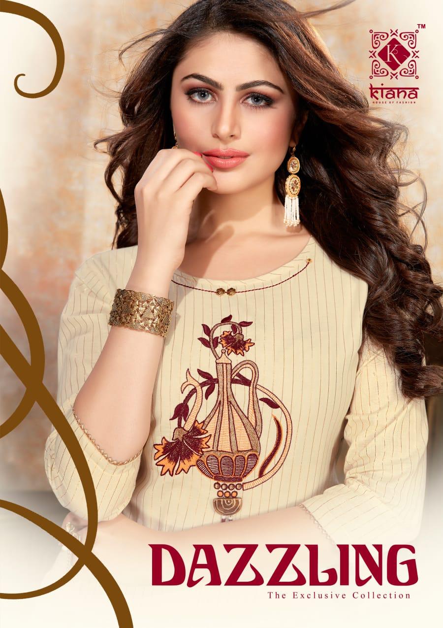 Dazzling By Kiana Fashion Kurtis With Plazzo Set And Single Wholesale Supplier Surat