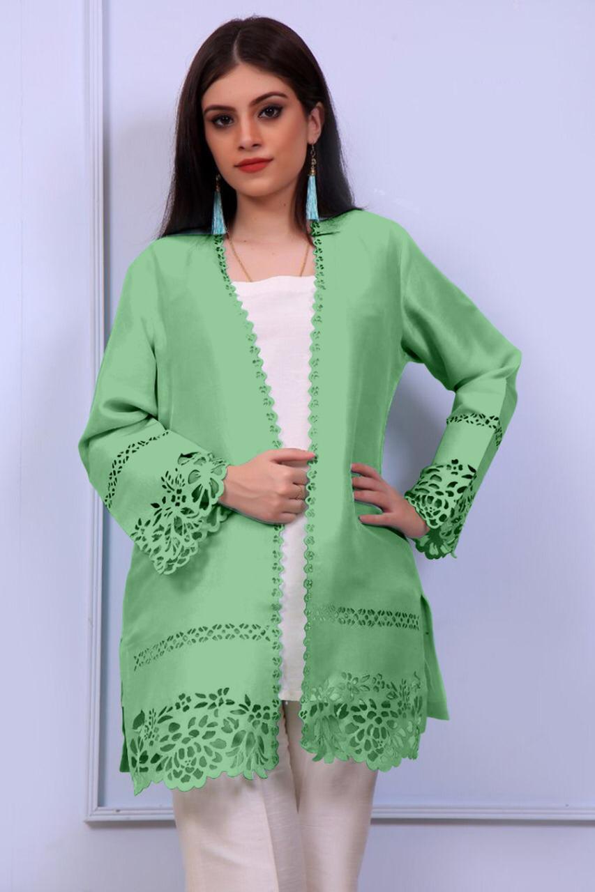 Luxurious Pret Collection Kurtis With Plazzo Nd Jacket Wholesale Supplier And Dealer Surat