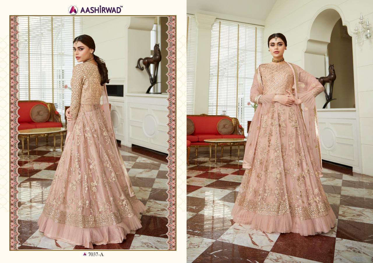 Aashirwad Celebration Gold Series 7037a To 7037d Designer Party Wear Suits Set And Single Wholesale ...
