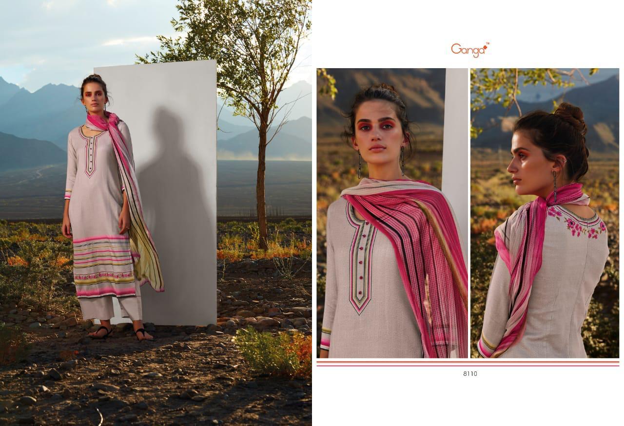 All Hues By Ganga Series 8110 To 8118 Designer Suits  Wholesale Supplier And Dealer Gujarat