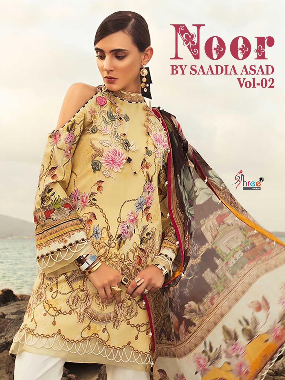 Noor By Sadiya Asad Vol 2 By Shree Fab Cotton Printed Dress Materials Wholesale Supplier And Dealer ...