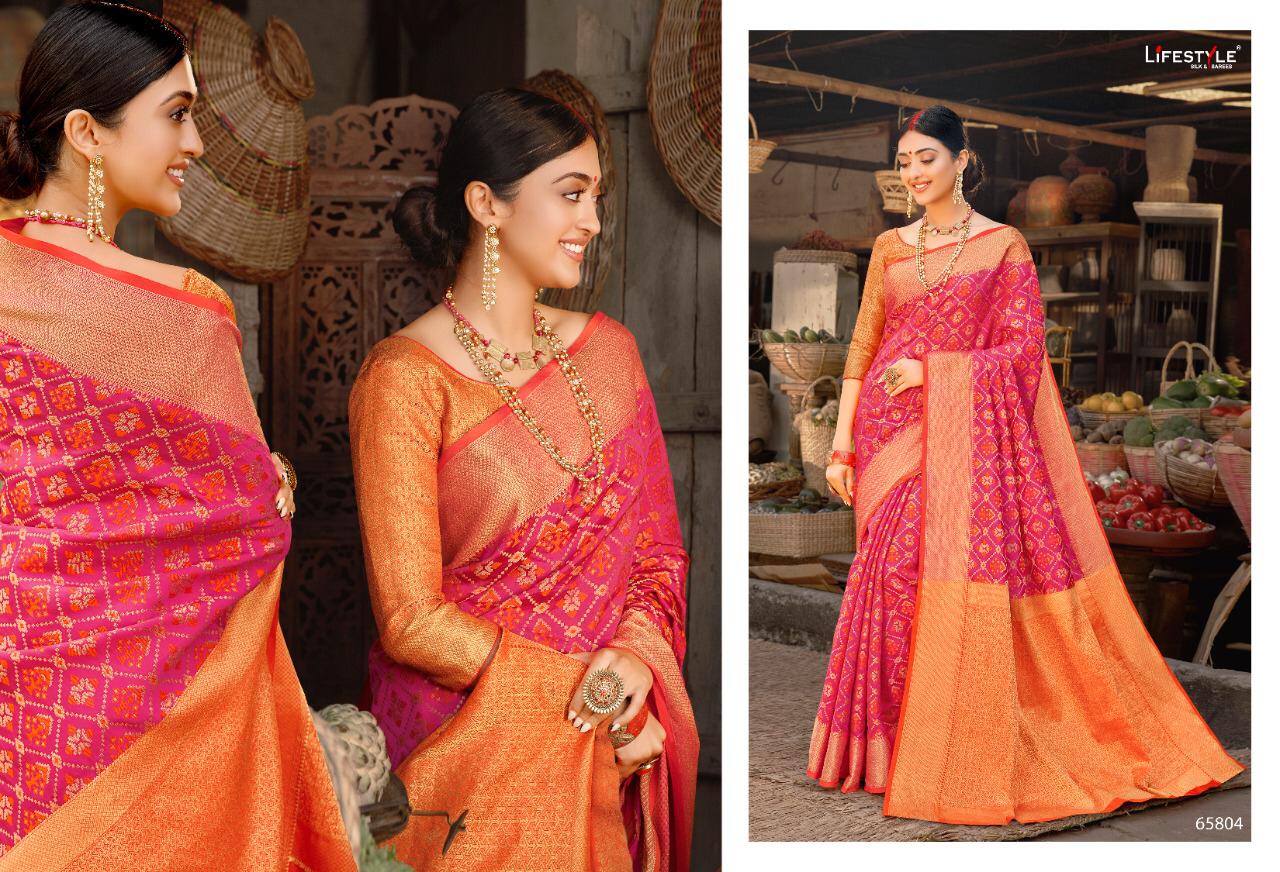 Sarthak 3 By Lifestyle Silk Sarees Wholesale Supplier India