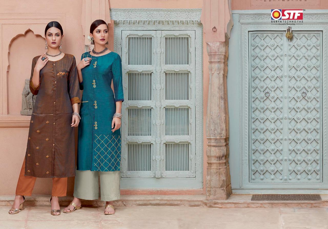 Kadambari By Stf  Kurtis With Palazzo Wholesale Supplier And Dealer Gujarat