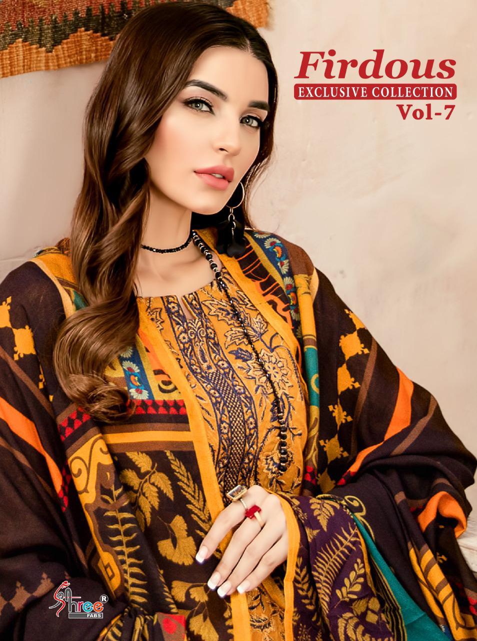 Firdous Exclusive Collection Vol 7 By Shree Fabs Jam Cotton Dress Materials Wholesale Supplier And D...