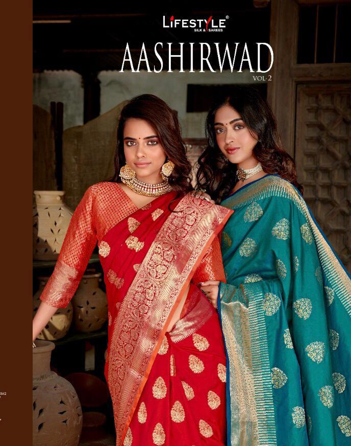Ashirwad Vol 2 By Lifestyle Silk Sarees Wholesale Supplier And Dealer Gujarat