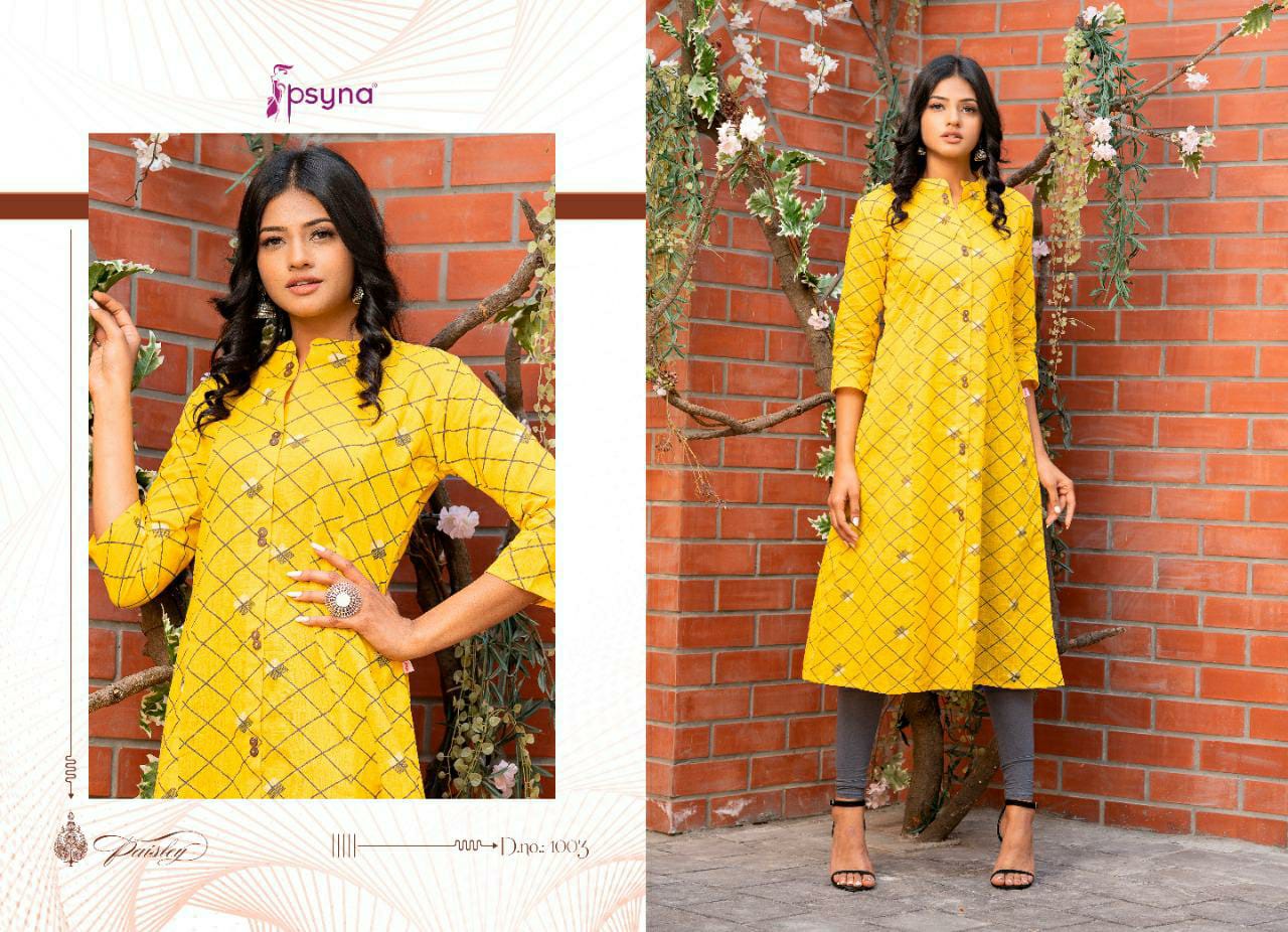 Psyna Paisley Kurtis Wholesale Supplier And Dealer Surat
