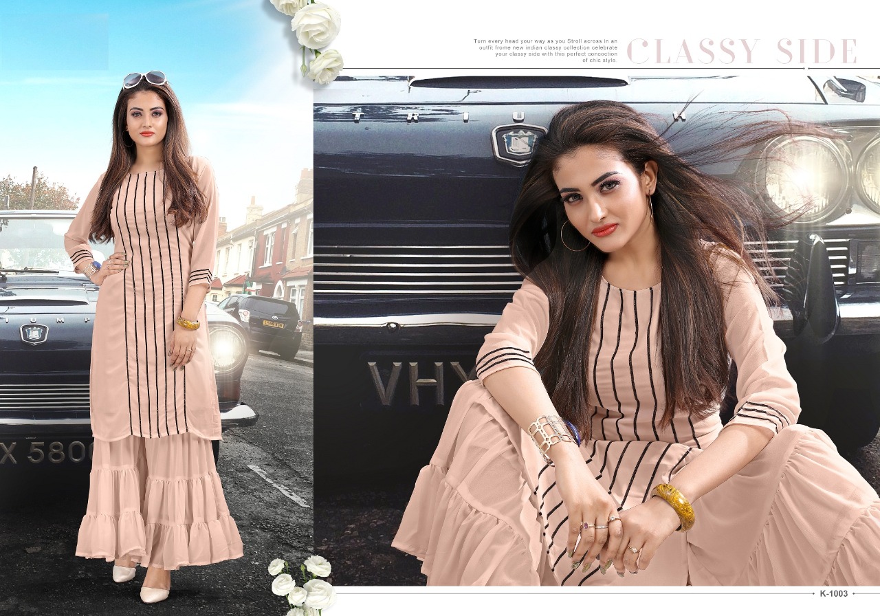 Glam Vol 9 K 1003 Kurtis With Plazzo Wholesale Supplier And Dealer Surat