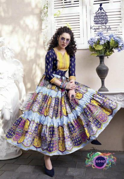 F Season Vol 6 By Kajal Style Reyon Kurtis Wholesale Supplier And Dealer Surat