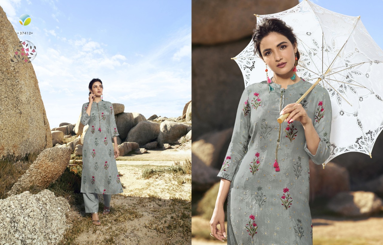 Vinay Tumbaa Trending  Series 37411 To 37417 Kurtis With Bottom  Wholesale Supplier And Dealer Surat