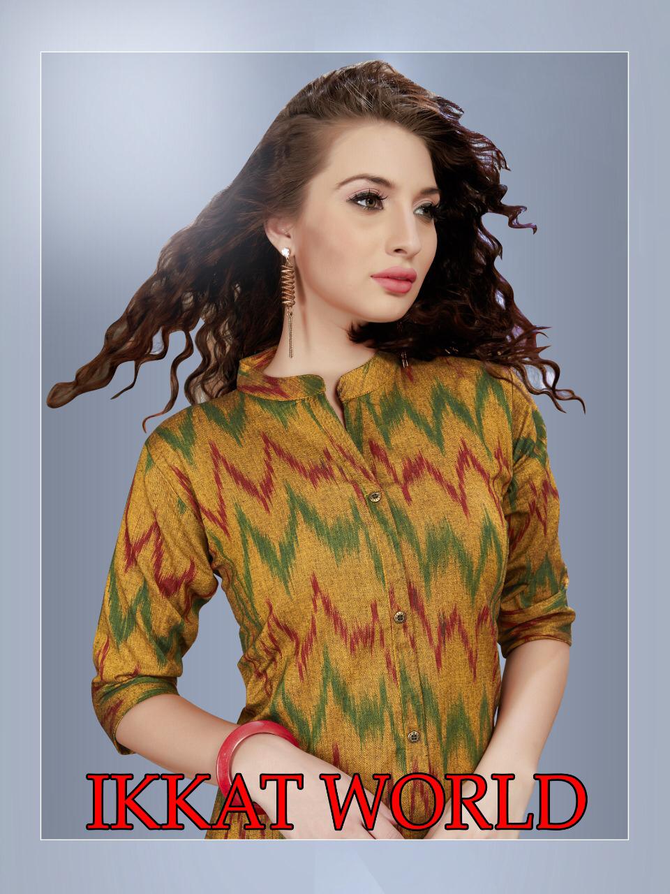 Ikkat World By Vee Fab India Reyon Kurtis Wholesale Supplier Gujarat