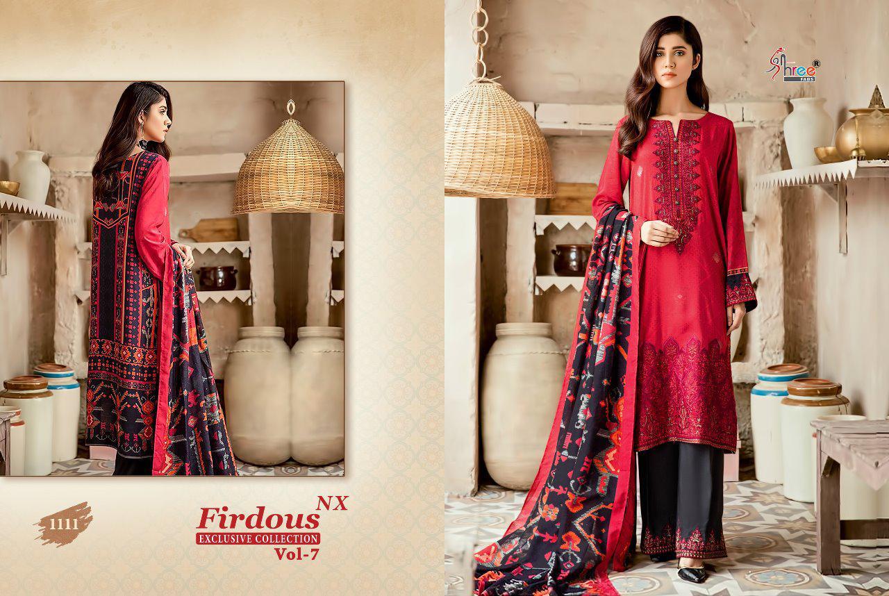 Firdous Exclusive Collection Vol 7 Nx By Shree Fabs Pakistani Suits Wholesale Supplier India