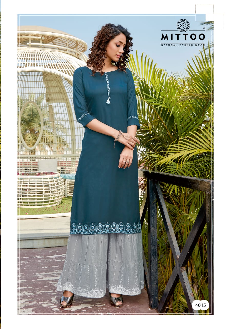 Zoori 2 By Mittoo Kurti With Sharara Wholesale Supplier Gujarat