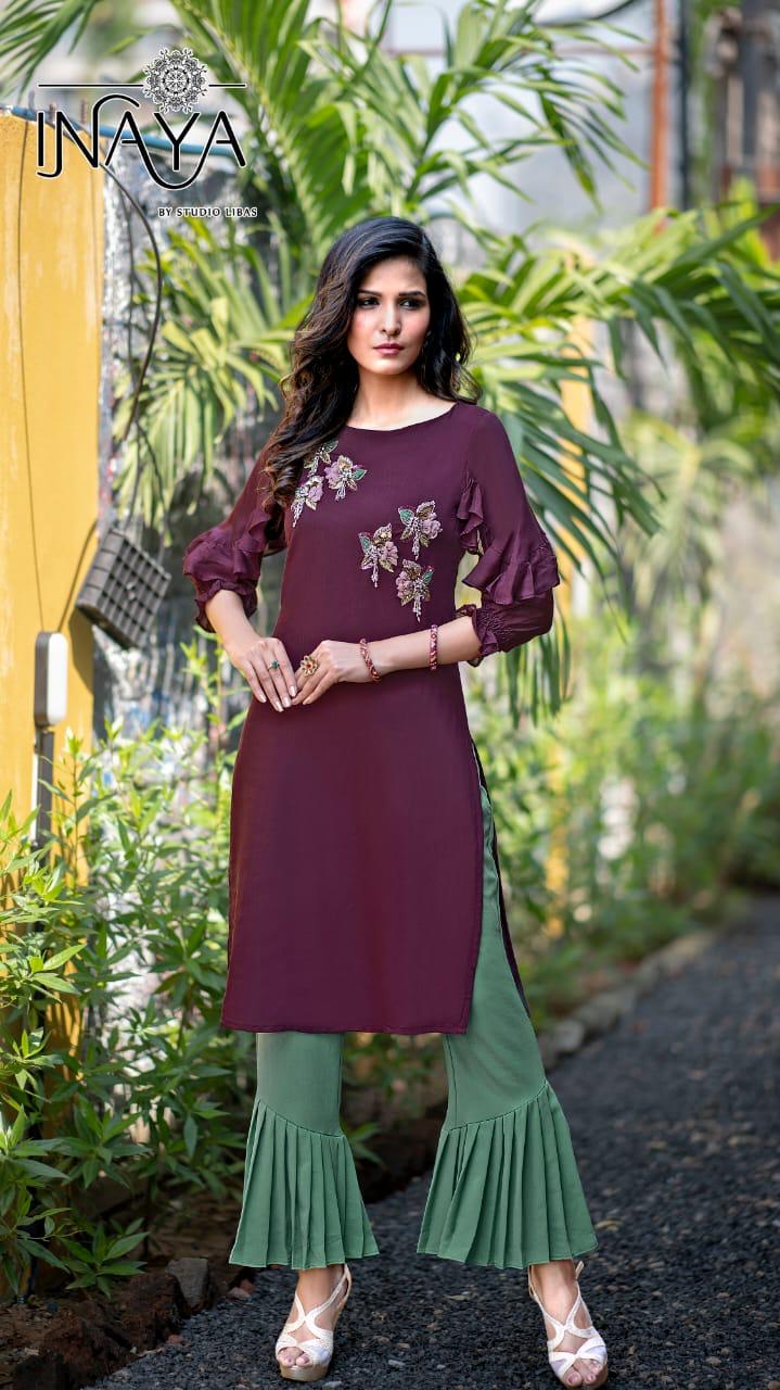Formal Classy Collection Lpc 45 By Inaya Studio Libas Kurtis With Bottom Wholesale Supplier And Deal...