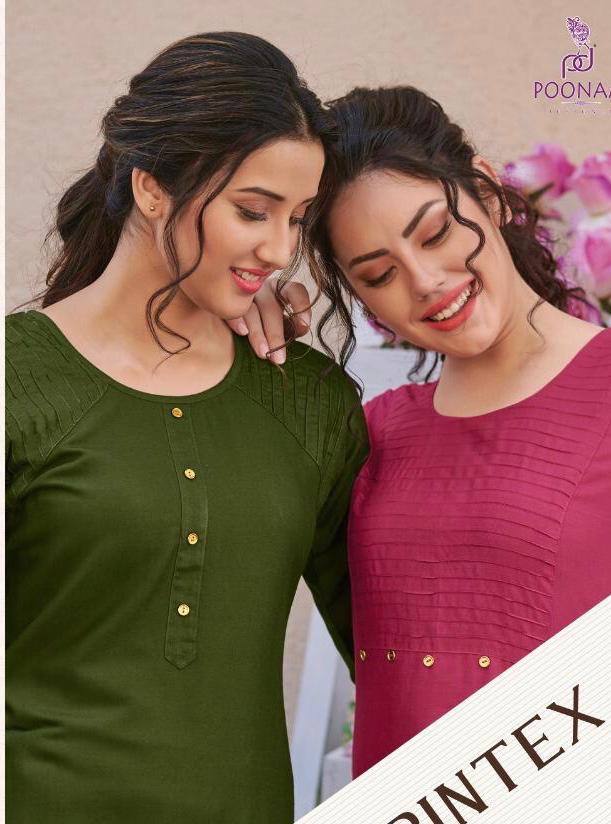 Pinex By Poonam Designer Reyon Kurtis Wholesale Supplier Surat