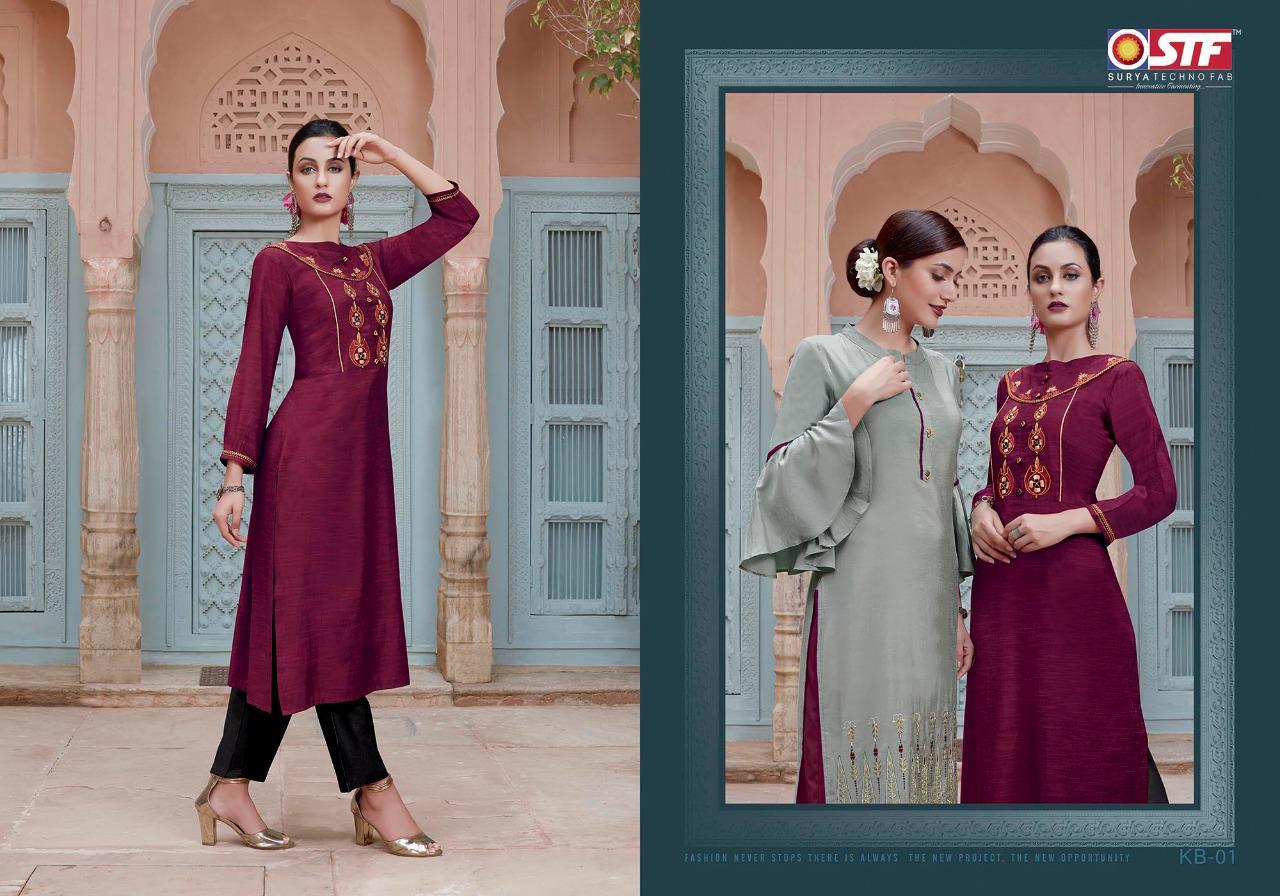 Kadambari By Stf Reyon Kurtis With Bottom Wholesale Supplier Nd Dealer Gujarat