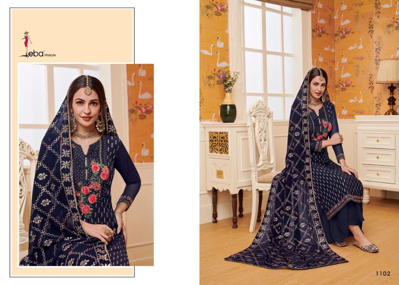 Mount Black Vol 3  By Eba Lifestyle Series  1098 To 1102 Designer Occasion Wear Suits Wholesale Supp...