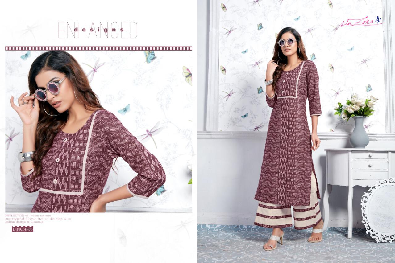 Claire By Sinzara By Kurtis With Plazzo Wholesale Supplier And Dealer Surat