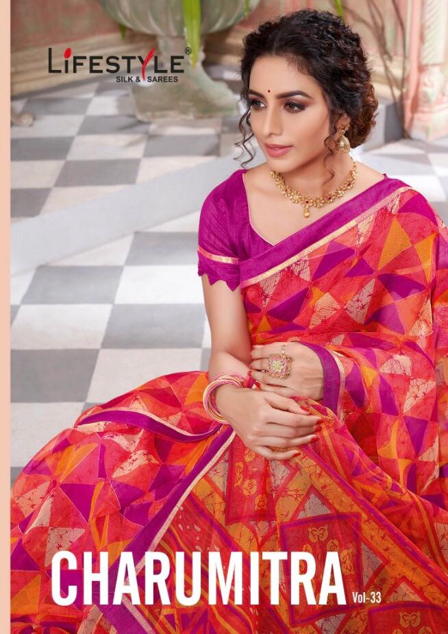 Charu Mitra 33  By Lifestyle Cotton Printed Sarees Wholesale Supplier And Dealer Gujarat