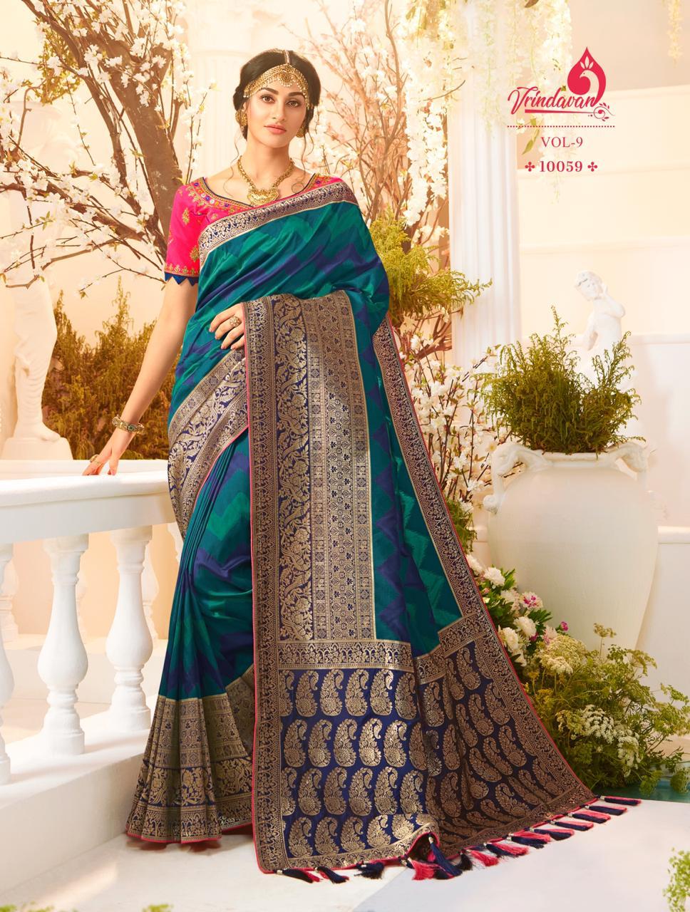 Vrindavan Vol 9 By Royal Series 10058 To10072 Silk Designer Occasion Wear Sarees Wholesale Supplier ...