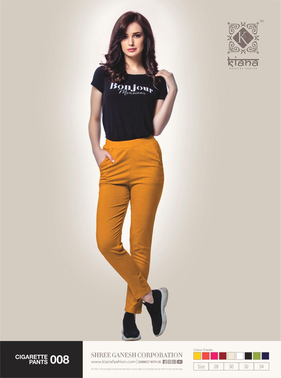 Cigarette Pants By Kiana House Of Fashion Cotton Lycra Pants Wholesale Supplier Gujarat