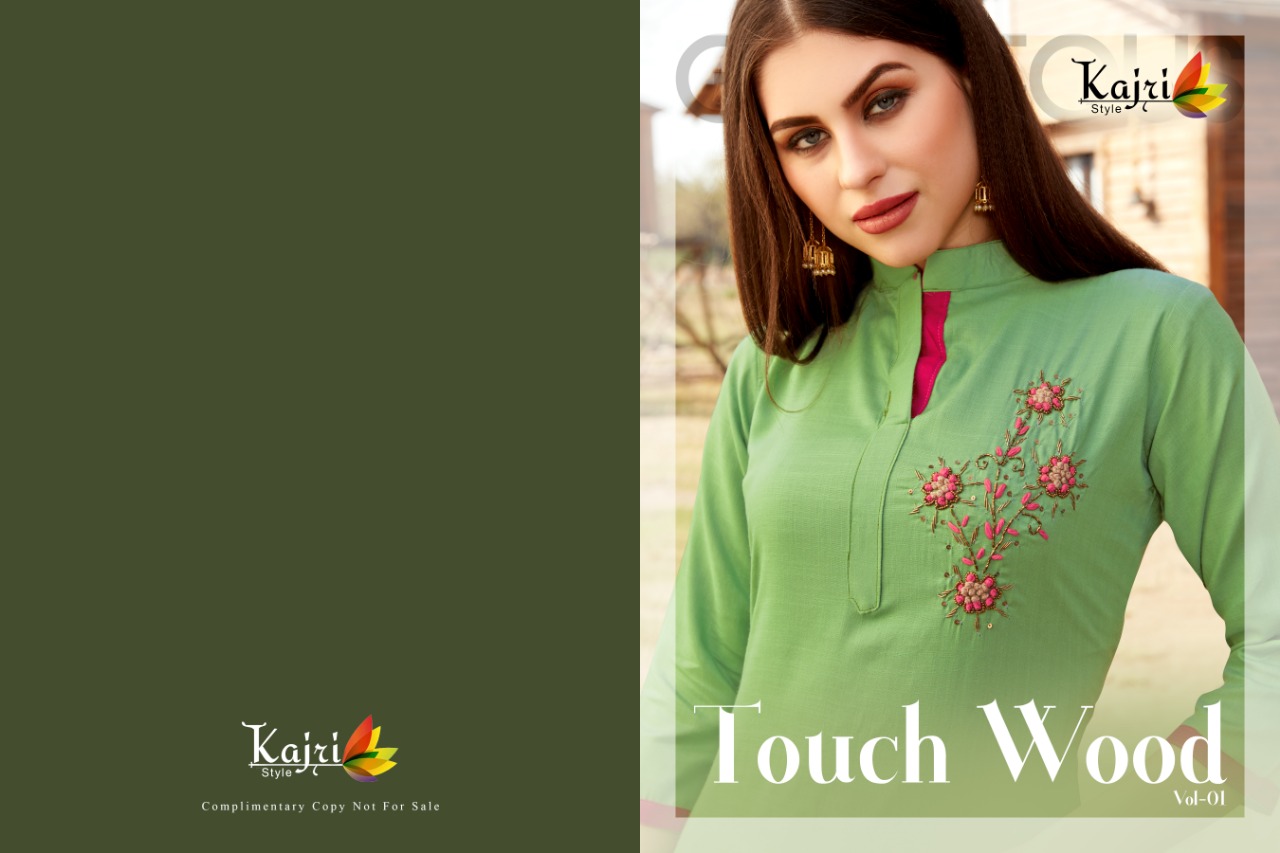Touchwood Vol 1 By Kajri Stlye Reyon Kurtis Wholesale Supplier Gujarat