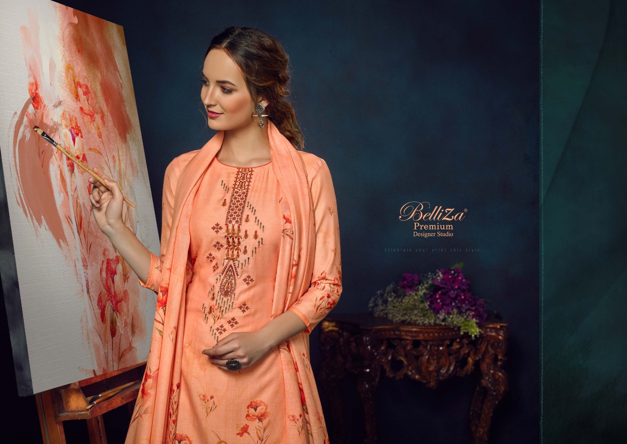 Belliza Designer Studio Ziyaa Cotton Dress Matarials Wholesale Supplier India