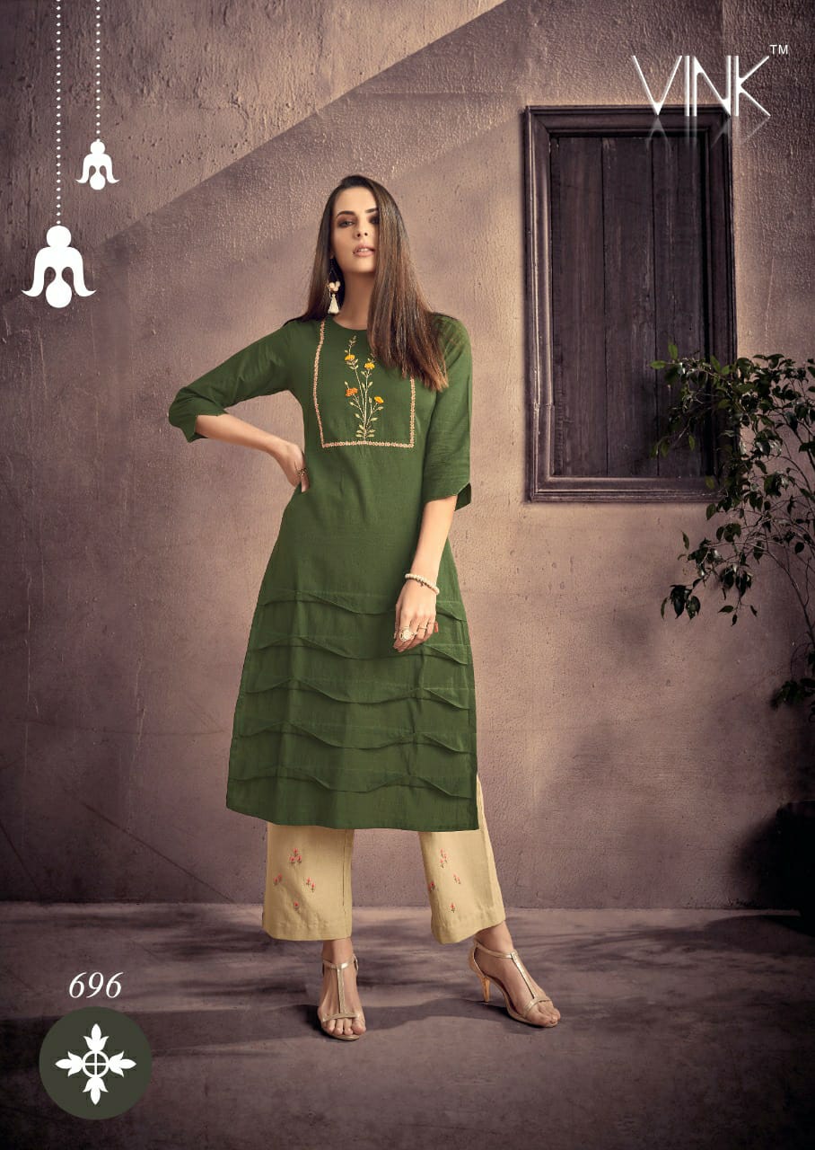 Marigold 3 By Vink Kurtis With Bottom  Wholesale Supplier And Dealer Surat