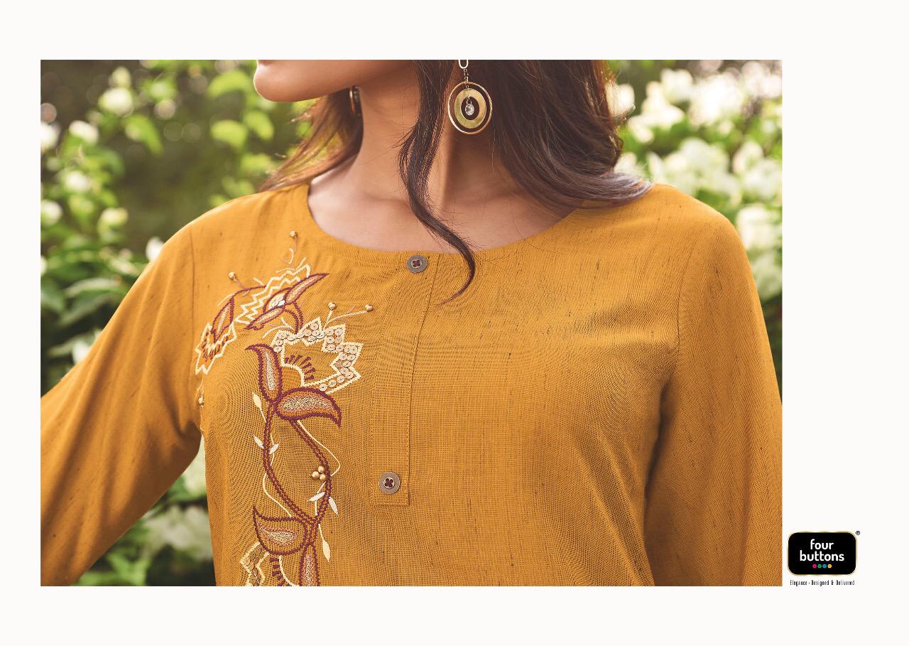 Iris By Four Buttons Kurti With Bottom Wholesale Supplier Gujarat