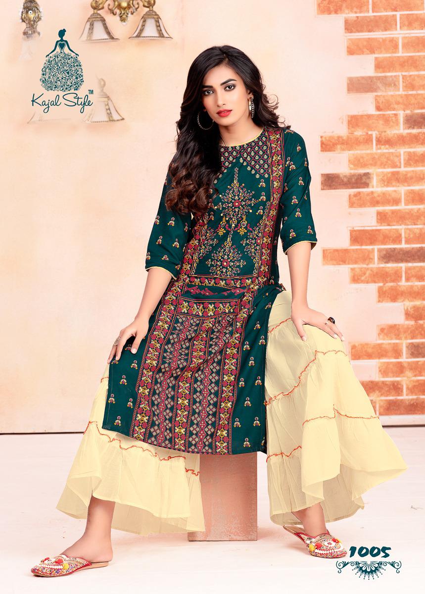 F Beats Vol 1 By Kajal Style Kurti With Bottom Wholesale Supplier Gujarat