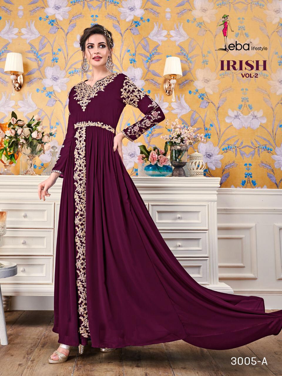 Irise Vol 2 By Eba Lifestyle Series  3005 Designer Suits Wholesale Supplier Gujarat