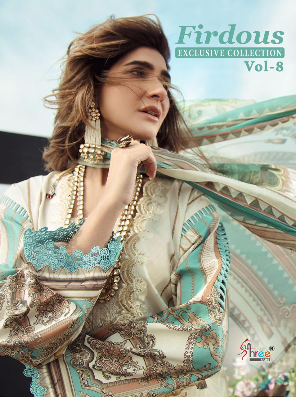 Firdouse Exclusive Collection Vol 8 By Shree Fabs Pakistani Suits Wholesale Supplier India