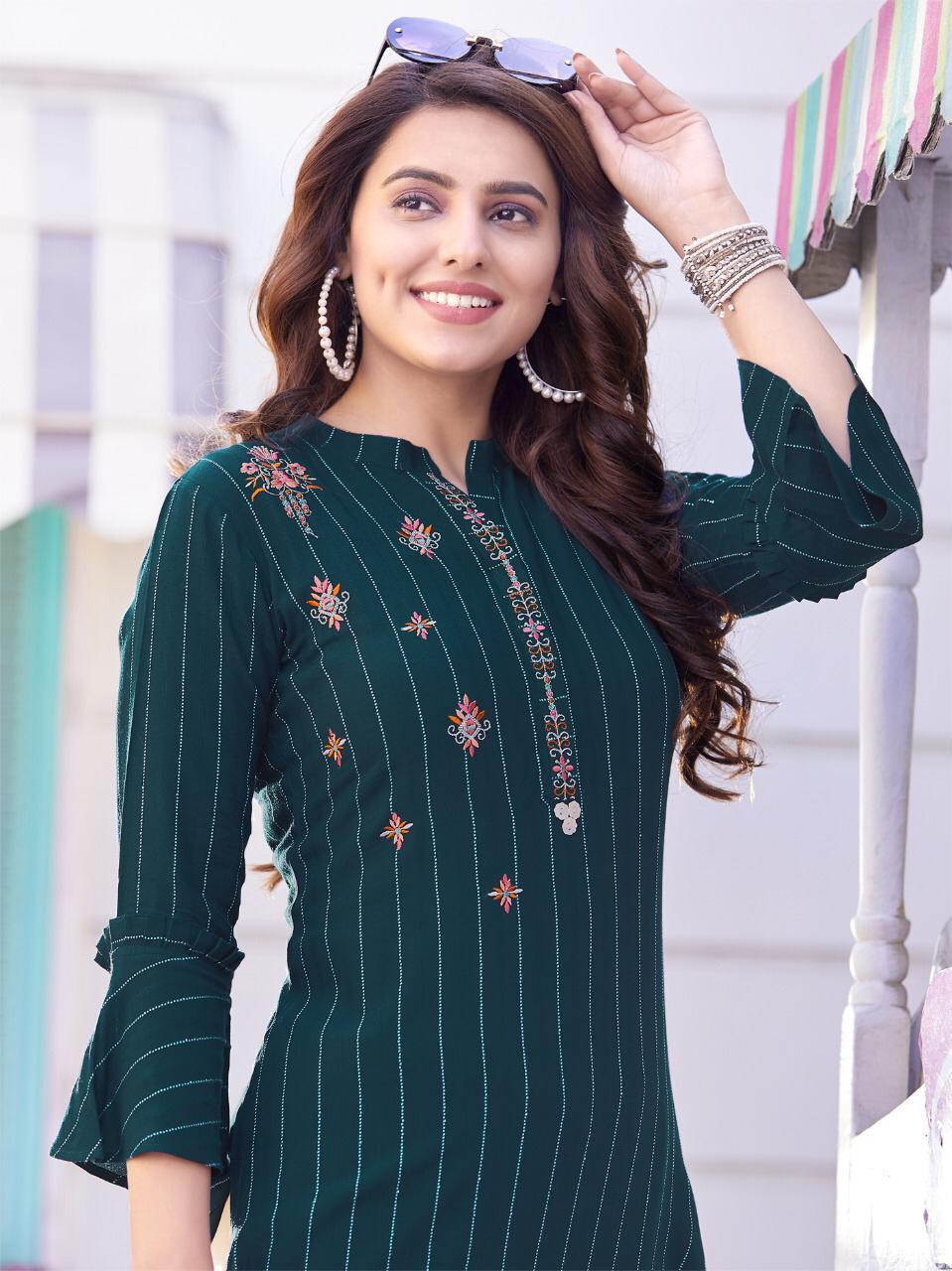 Jasmeet By Ladies Flavour Designer Kurti With Plazzo Wholesale Supplier Gujarat