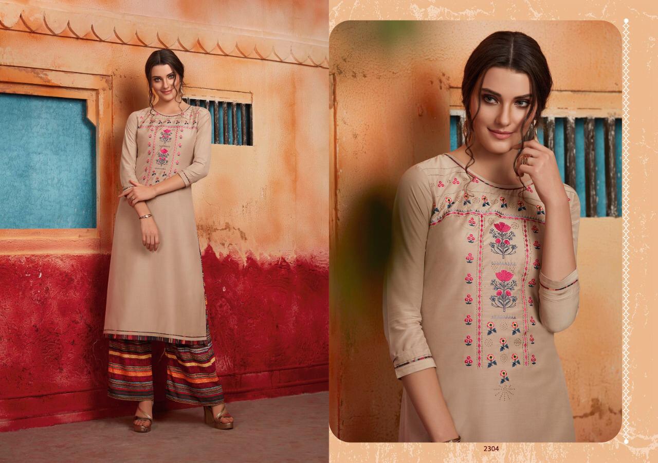 First Look Rangoon Kurtis With Plazzo Wholesale Supplier Gujarat