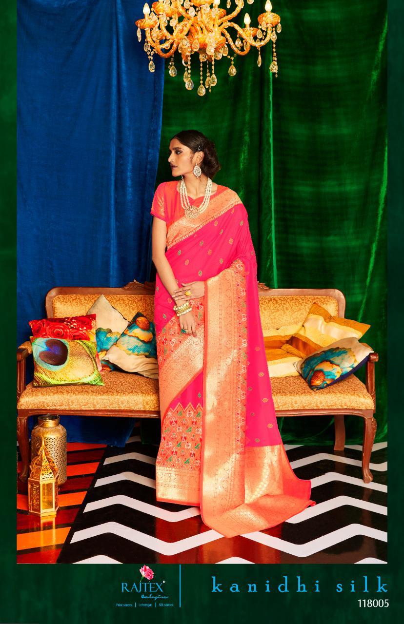 Kanidhi Silk By Rajtex Series 118001 To 118006 Silk Sarees Set And Single Wholesale Supplier Gujarat