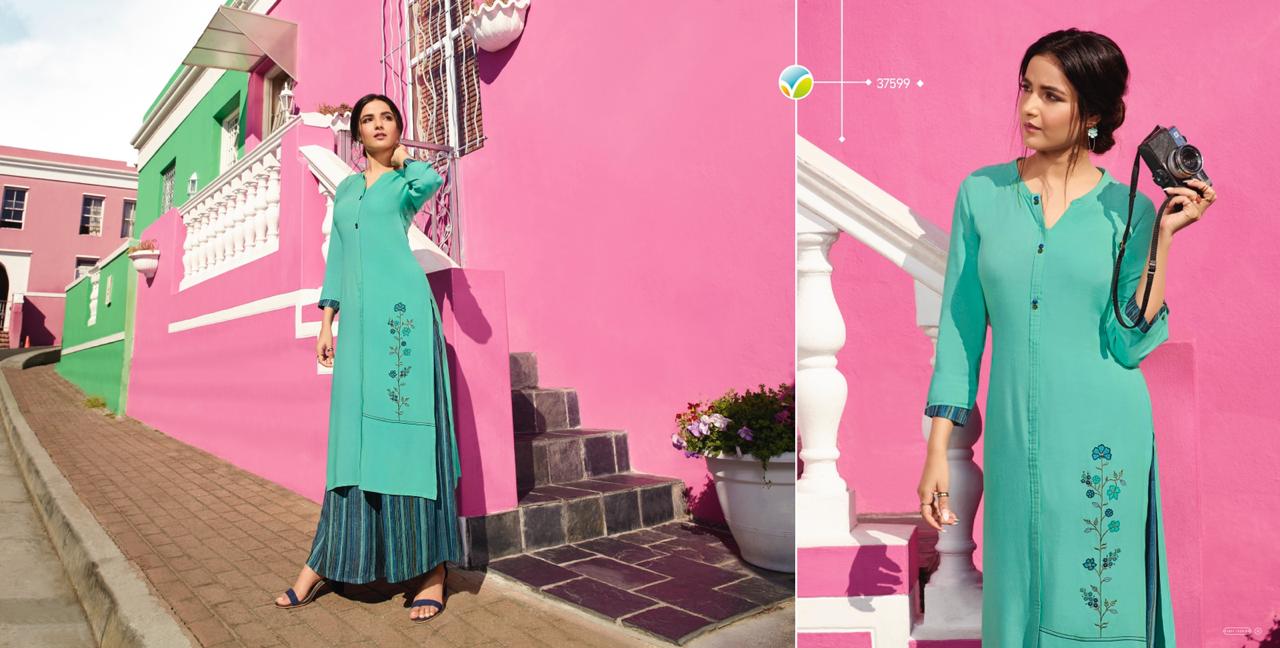 Lt Nitya Tumbaa Polo 4 Series 37591 To 37598 Designer Kurtis With Bottom  Wholesale Supplier And Dea...