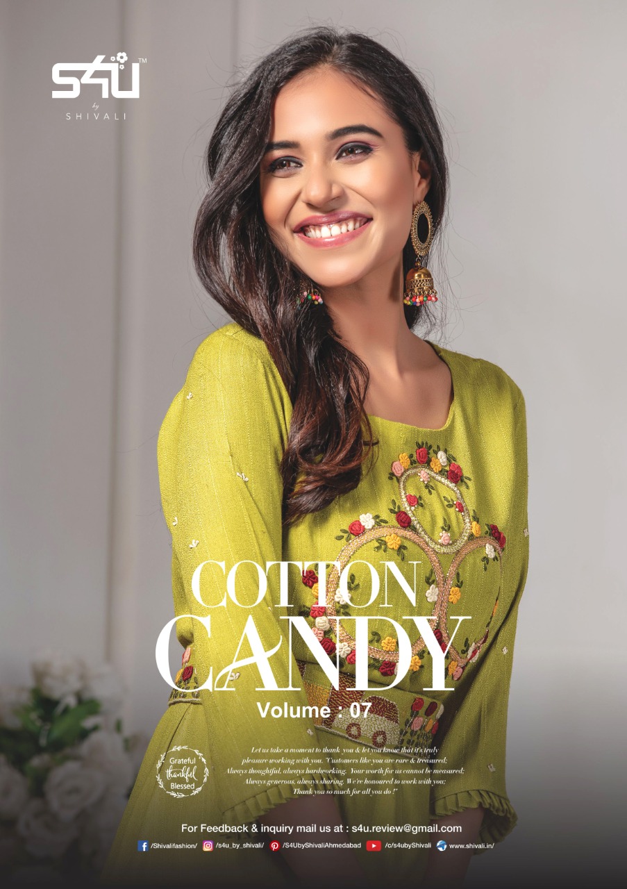 Cotton Candy Vol 7 By S4u Shivali Beutiful Designer Kurtis Wholesale Supplier And Dealer Gujarat